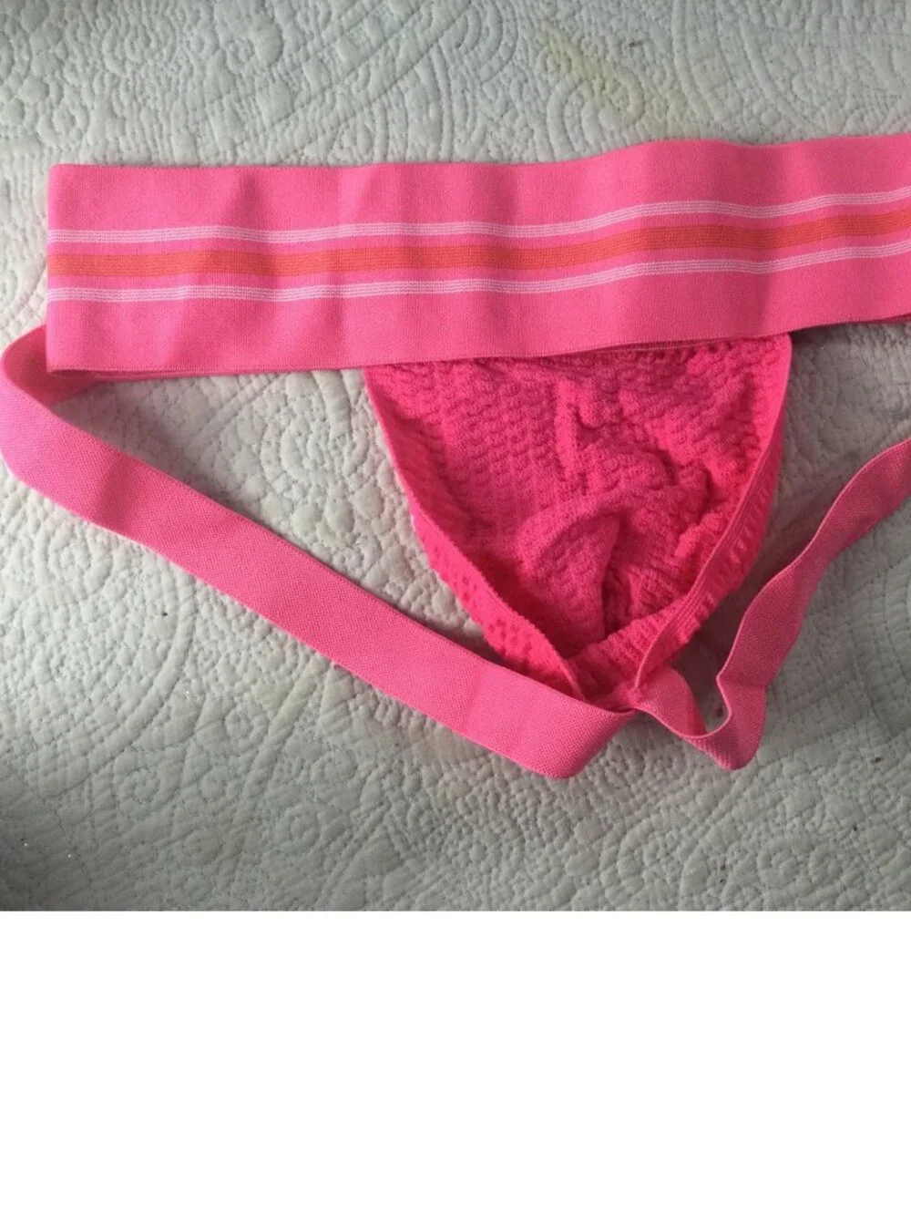 Arjen Kroos Mens Pink Jockstrap Underwear Large Stretchy Nylon Blend*Gay*NIP